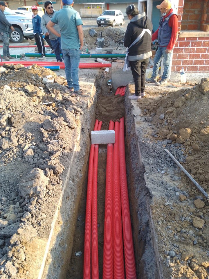 Canalización eléctrica subterránea