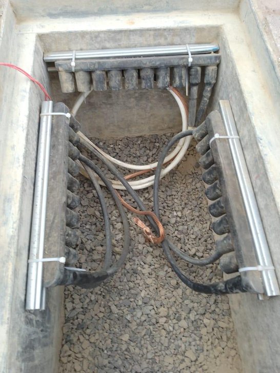 Canalización eléctrica preparada en piso